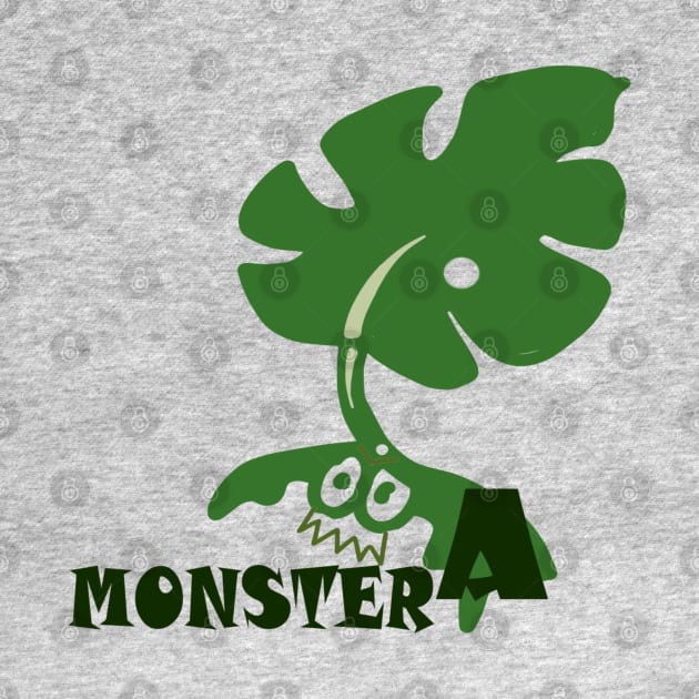 Funny monstera monster by artbyluko